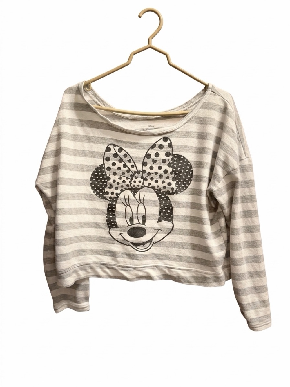 Disney Minnie Mouse Striped Sweatshirt Size Medium